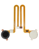 Replacement Fingerprint Reader With Flex Cable Compatible with Motorola Moto E6 Play (XT2029 / 2019) (Anthracite)