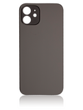 Replacement Back Glass With 3M Adhesive Compatible with Apple iPhone 12 (No Logo / Large Camera Hole) (Black)