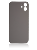 Replacement Back Glass With 3M Adhesive Compatible with Apple iPhone 12 (No Logo / Large Camera Hole) (Black)