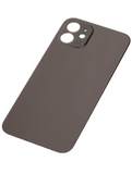Replacement Back Glass With 3M Adhesive Compatible with Apple iPhone 12 (No Logo / Large Camera Hole) (Black)