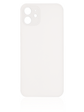 Replacement Back Glass With 3M Adhesive Compatible with Apple iPhone 12 (No Logo / Large Camera Hole) (White)