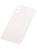 Replacement Back Glass With 3M Adhesive Compatible with Apple iPhone 12 (No Logo / Large Camera Hole) (White)