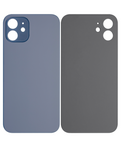 Replacement Back Glass With 3M Adhesive Compatible with Apple iPhone 12 (No Logo / Large Camera Hole) (Blue)