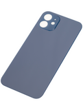 Replacement Back Glass With 3M Adhesive Compatible with Apple iPhone 12 (No Logo / Large Camera Hole) (Blue)