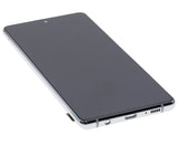 Replacement OLED Assembly With Frame Compatible with Samsung Galaxy A71 5G (A716U / 2020) (Refurbished) (Prism Cube Silver)