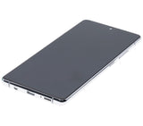 Replacement OLED Assembly With Frame Compatible with Samsung Galaxy A71 5G (A716U / 2020) (Refurbished) (Prism Cube Silver)