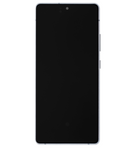 Replacement OLED Assembly With Frame Compatible with Samsung Galaxy A71 5G (A716U / 2020) (Refurbished) (Prism Cube Silver)