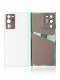 Replacement Back Cover Glass With Camera Lens Compatible with Samsung Galaxy Note 20 Ultra (No Logo) (Aftermarket Plus) (Mystic White)