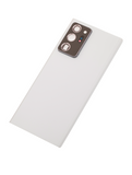 Replacement Back Cover Glass With Camera Lens Compatible with Samsung Galaxy Note 20 Ultra (No Logo) (Aftermarket Plus) (Mystic White)