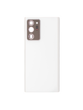 Replacement Back Cover Glass With Camera Lens Compatible with Samsung Galaxy Note 20 Ultra (No Logo) (Aftermarket Plus) (Mystic White)