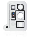 Replacement Back Camera Lens With Cover Bezel Ring Compatible with Samsung Galaxy Note 20 Ultra (Mystic White)