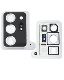 Replacement Back Camera Lens With Cover Bezel Ring Compatible with Samsung Galaxy Note 20 Ultra (Mystic White)