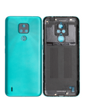 Replacement Back cover Glass Compatible with Motorola Moto E7 (XT2095 / 2020) (Aqua Blue)