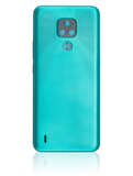 Replacement Back cover Glass Compatible with Motorola Moto E7 (XT2095 / 2020) (Aqua Blue)