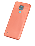 Replacement Back cover Glass Compatible with Motorola Moto E7 (XT2095 / 2020) (Satin Coral)