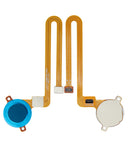 Replacement Fingerprint Reader With Flex Cable Compatible with Motorola Moto E6 Play (XT2029 / 2019) (Turquoise Blue)