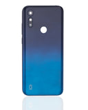 Replacement Back cover Glass Compatible with Motorola Moto E6S (XT2053 / 2020) (Peacock Blue)