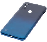 Replacement Back cover Glass Compatible with Motorola Moto E6S (XT2053 / 2020) (Peacock Blue)