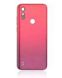 Replacement Back cover Glass Compatible with Motorola Moto E6S (XT2053 / 2020) (Sunrise Red)