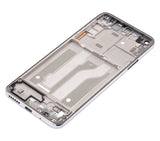 Replacement Mid-Frame Housing (With Hard Button) Compatible with Motorola Moto G Fast (XT2045-3 / 2020) (Pearl White)