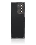Replacement Back Cover Glass With Camera Lens Compatible with Samsung Galaxy Z Fold 2 5G (Premium) (Mystic Black)