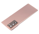 Replacement Back Cover Glass With Camera Lens Compatible with Samsung Galaxy Z Fold 2 5G (Premium) (Mystic Bronze)