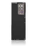 Replacement Back Cover Glass With Camera Lens Compatible with Samsung Galaxy Z Fold 2 5G (Aftermarket Plus) (Mystic Black)