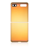 Replacement Top & Bottom Back Cover Glass With Camera Lens Compatible with Samsung Galaxy Z Flip 4G (F700) / Z Flip 5G (F707) (Aftermarket Plus) (Mirror Gold)