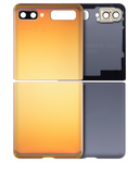 Replacement Top & Bottom Back Cover Glass With Camera Lens Compatible with Samsung Galaxy Z Flip 4G (F700) / Z Flip 5G (F707) (Aftermarket Plus) (Mirror Gold)