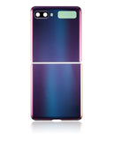 Replacement Top & Bottom Back Cover Glass With Camera Lens Compatible with Samsung Galaxy Z Flip 4G (F700) / Z Flip 5G (F707) (Aftermarket Plus) (Mirror Purple)