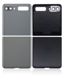 Replacement Top & Bottom Back Cover Glass With Camera Lens Compatible with Samsung Galaxy Z Flip 4G (F700) / Z Flip 5G (F707) (Aftermarket Plus) (Mystic Gray)