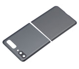 Replacement Top & Bottom Back Cover Glass With Camera Lens Compatible with Samsung Galaxy Z Flip 4G (F700) / Z Flip 5G (F707) (Aftermarket Plus) (Mystic Gray)