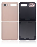 Replacement Top & Bottom Back Cover Glass With Camera Lens Compatible with Samsung Galaxy Z Flip 4G (F700) / Z Flip 5G (F707) (Aftermarket Plus) (Mystic Bronze)