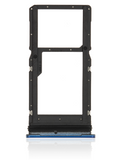Replacement Single Sim Card Tray Compatible with Motorola Moto One 5G Ace (XT2113-1/2 / 2021) (Blue)