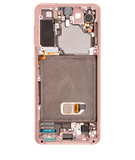 Replacement OLED Assembly With Frame Compatible with Samsung Galaxy S21 5G (Refurbished) (Phantom Pink)