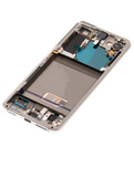 Replacement OLED Assembly With Frame Compatible with Samsung Galaxy S21 5G (Refurbished) (Phantom White)