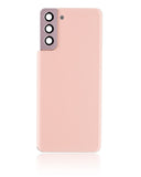 Replacement Back Cover Glass With Camera Lens Compatible with Samsung Galaxy S21 Plus (No Logo) (Aftermarket Plus) (Phantom Pink)