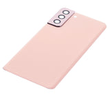 Replacement Back Cover Glass With Camera Lens Compatible with Samsung Galaxy S21 Plus (No Logo) (Aftermarket Plus) (Phantom Pink)