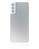 Replacement Back Cover Glass With Camera Lens Compatible with Samsung Galaxy S21 Plus (No Logo) (Aftermarket Plus) (Phantom Silver)