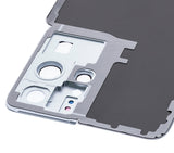 Replacement Back Cover Glass With Camera Lens Compatible with Samsung Galaxy S21 Ultra (No Logo) (Aftermarket Plus) (Phantom Silver)