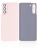 Replacement Back Cover Glass With Camera Lens Compatible with Samsung Galaxy S21 5G (No Logo) (Aftermarket Plus) (Phantom Pink)