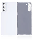 Replacement Back Cover Glass With Camera Lens Compatible with Samsung Galaxy S21 5G (No Logo) (Aftermarket Plus) (Phantom White)