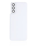 Replacement Back Cover Glass With Camera Lens Compatible with Samsung Galaxy S21 5G (No Logo) (Aftermarket Plus) (Phantom White)