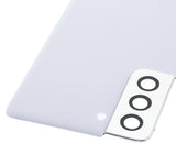 Replacement Back Cover Glass With Camera Lens Compatible with Samsung Galaxy S21 5G (No Logo) (Aftermarket Plus) (Phantom White)