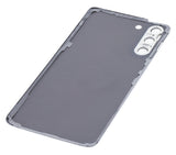 Replacement Back Cover Glass With Camera Lens Compatible with Samsung Galaxy S21 5G (No Logo) (Aftermarket Plus) (Phantom White)