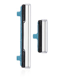 Replacement Hard Buttons (Power / Volume) Compatible with Samsung Galaxy S21 Plus (Phantom Silver)