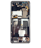 Replacement OLED Assembly With Frame Compatible with Samsung Galaxy S21 Ultra 5G (Refurbished) (Phantom Black)