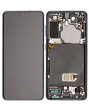 Replacement OLED Assembly With Frame Compatible with Samsung Galaxy S21 5G (Service Pack) (Phantom Gray)