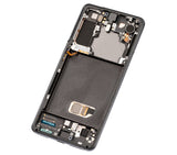 Replacement OLED Assembly With Frame Compatible with Samsung Galaxy S21 5G (Service Pack) (Phantom Gray)