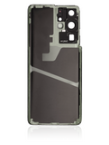 Replacement Back Cover Glass With Camera Lens Compatible with Samsung Galaxy S21 Ultra (No Logo) (Aftermarket Plus) (Phantom Black)